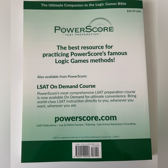 LSAT Logic Games Bible Workbook (PowerScore / David M. Killoran) - Picture 2 of 2